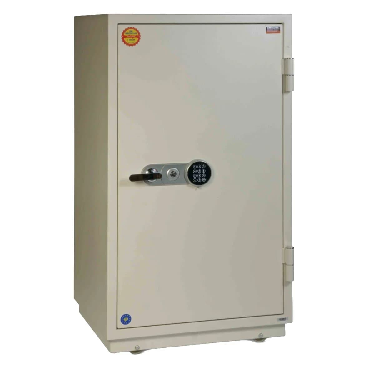 Valberg FRS-120 T-EL Fire-Resistant Safe | Digital & Key Lock, 90-Minute Fire Protection, White Finish