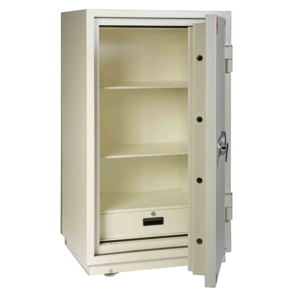 Valberg FRS-120 T-EL Fire-Resistant Safe | Digital & Key Lock, 90-Minute Fire Protection, White Finish 2