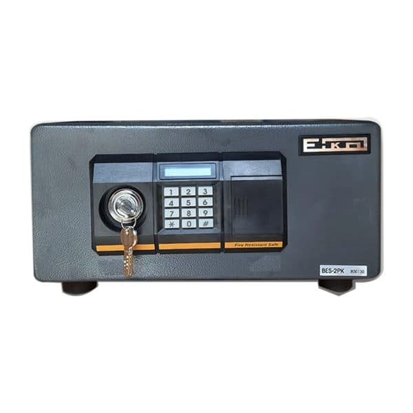 EIKO BES-2PK Fire Resistant Safe – Digital Keypad + Key Lock | 8 L Home, Office Security Safe