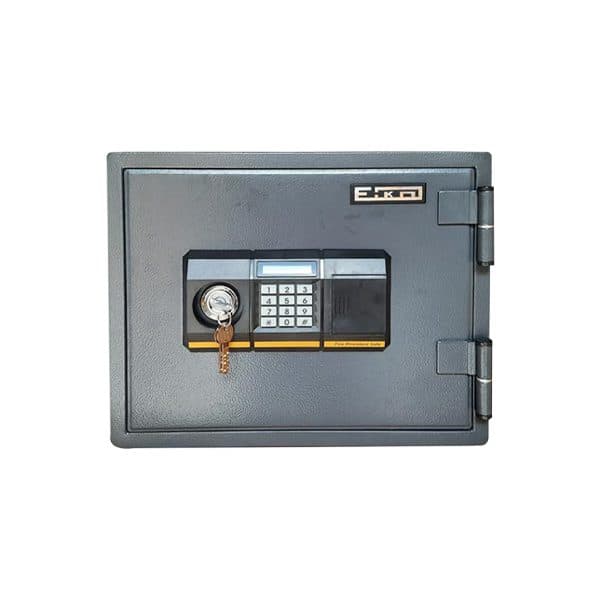 EIKO BES-9PK Fire-Resistant Safe – Digital Keypad + Key Lock – 30-Minute Fire Protection – 21.6L Capacity – Compact Design