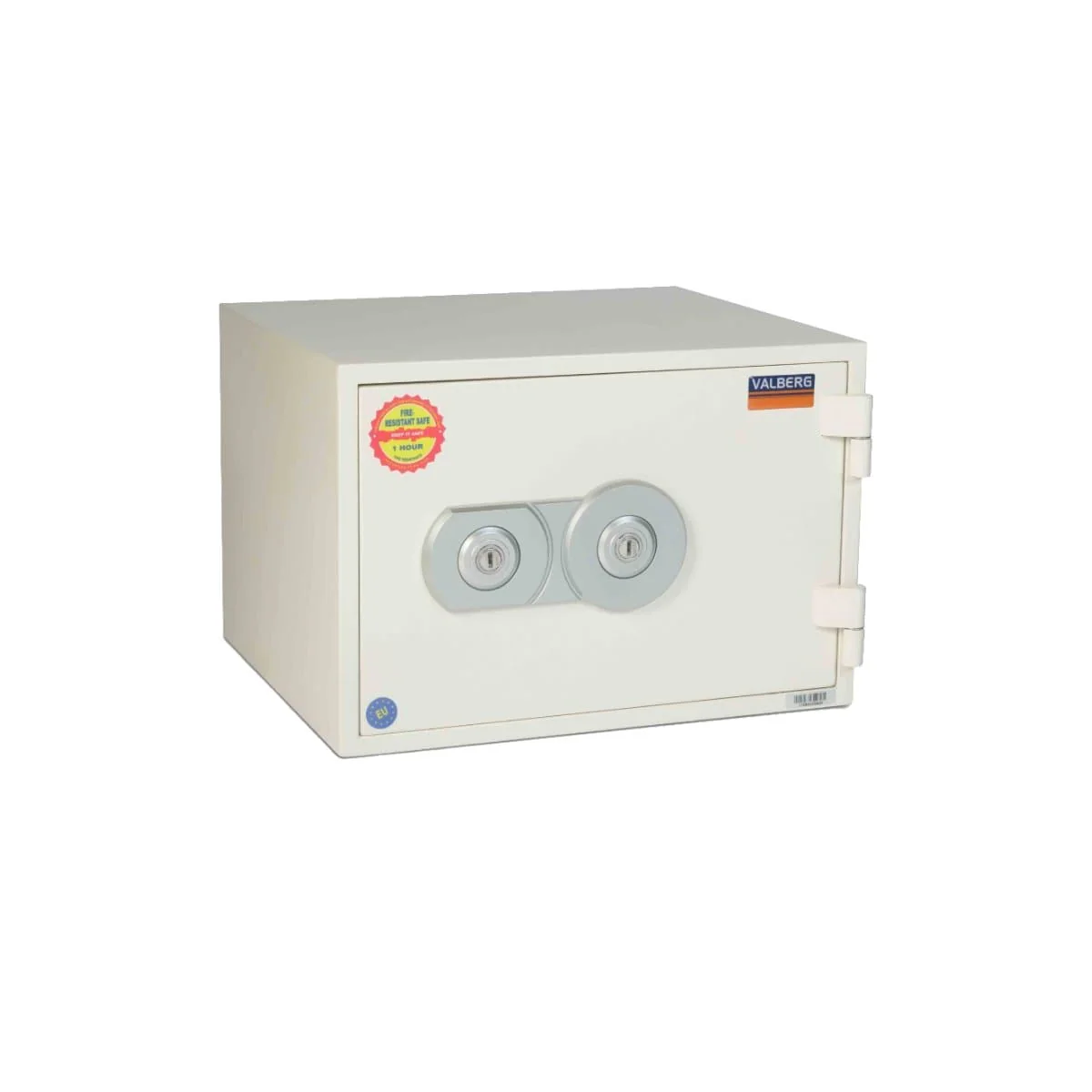 Valberg FRS-30 KL Fire-Resistant Safe – 15L Capacity, Dual Key Lock, 90-Minute Fire Protection, White Finish