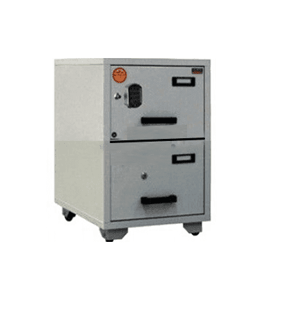 Valberg FC-2EKK Fire Resistant Filing Cabinet – 2 Drawers, Digital & Key Lock | Secure Document Storage for Home & Office