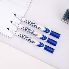 Deli Whiteboard Dry Erase Markers – Blue, Chisel Tip 1–5mm (Pack of 12) – Office, Classroom & Home Use 2
