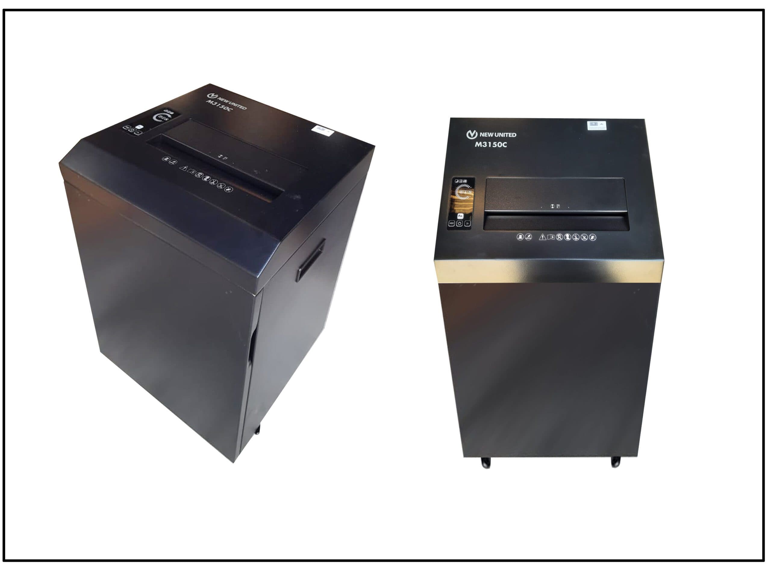 M3150C New United Medium Duty Cross-Cut Paper Shredder – 20 Sheet Capacity, P-4 Security, Office Shredding Solution