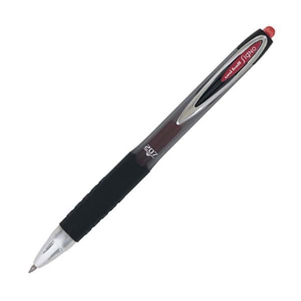 Uni ball UMN-207 Signo, Gel Ink Rollerball Pen, 0.7mm, Red (Pack of 12) 2