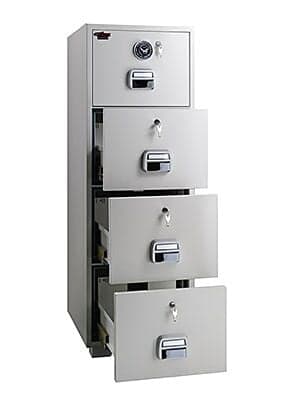 Eagle Safe SF 680 4DKK Fire Resistant 4-Drawer Cabinet with Dial and Key Locks – Grey Security Storage for Office and Home 2