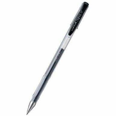 Uni ball UM-100 Signo, Gel Ink Roller Pen, 0.7mm, Black (12 Pieces)