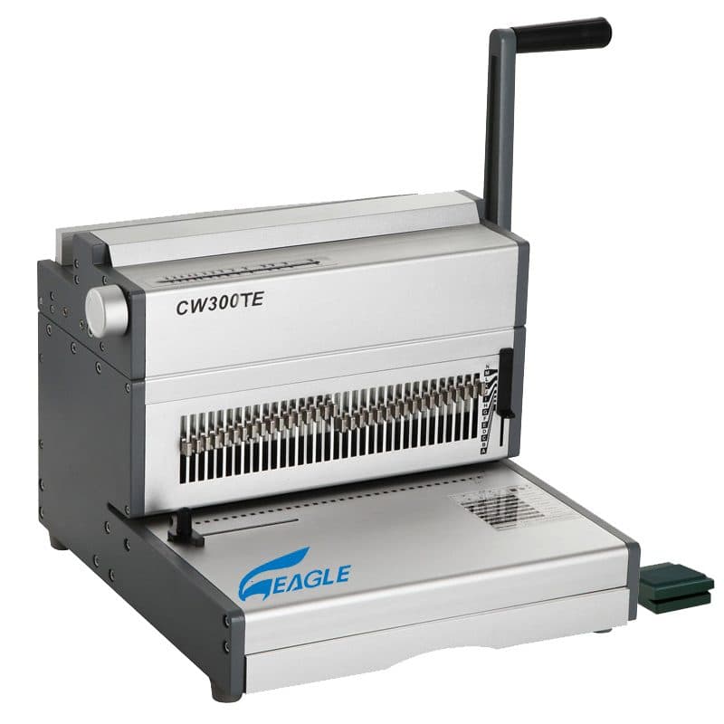 Eagle CW 300TE Electric 2:1 Wire Binding Machine – Heavy‑Duty 23‑Hole A4 Punch & Binding for Offices & Print Shops