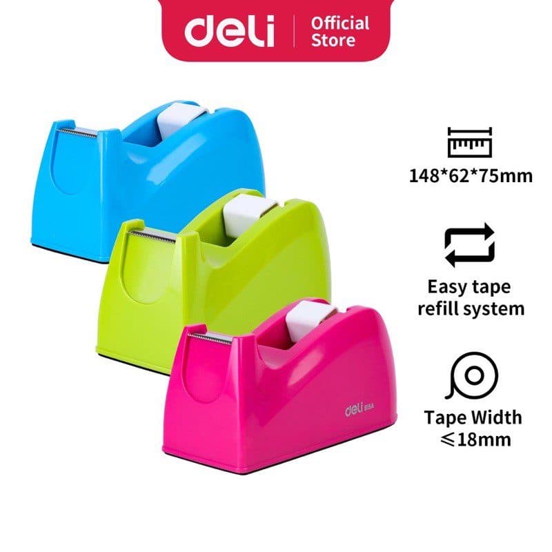 Deli E815A Tape Dispenser – 148×62×75mm | Desktop Tape Holder for Office, School & Crafts