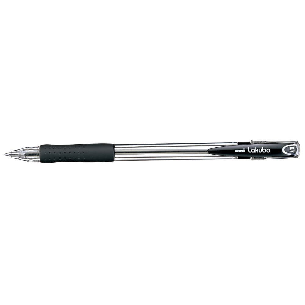Uni Lakubo SG-100F Ball Point Pen, 0.7mm, Black (Pack of 12) 2