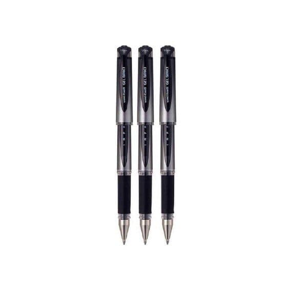 Uni ball UM-153S Gel Impact, Rollerball Pen, Broad, 1.0mm, Black (3 Pcs)