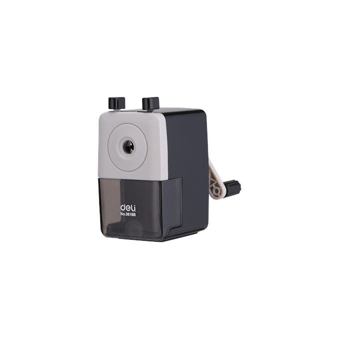 Deli E0616B Rotary Pencil Sharpener – Manual Desk Sharpener for Office & School