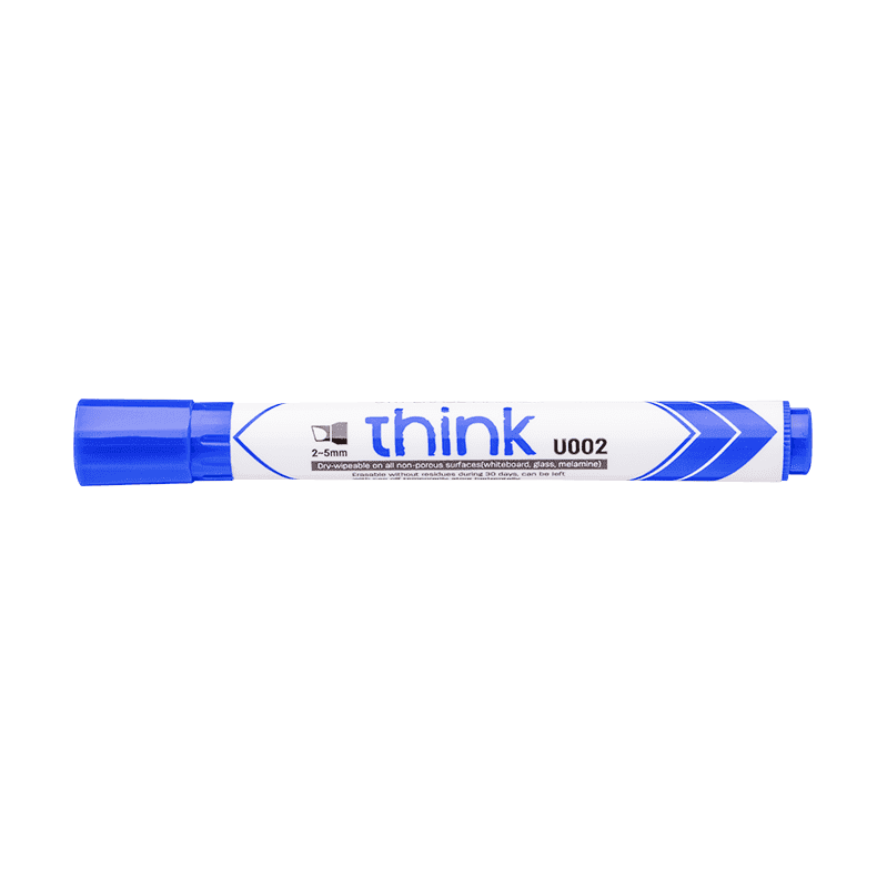 Deli Whiteboard Dry Erase Markers – Blue, Chisel Tip 1–5mm (Pack of 12) – Office, Classroom & Home Use