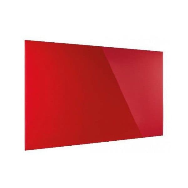 Frameless Magnetic Glass Board 90×120cm EUROPEAN – Red Tempered Glass Dry Erase Board for Office, Classroom, and Home