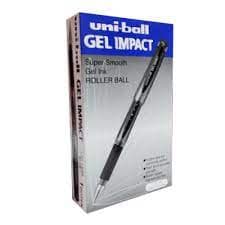 Uni-Ball UM-153S Blue Gel Pen – Bold 1.0mm Rollerball, Pack of 12 Smooth Pigment-Based Ink Pens for Office, School & Signature Use