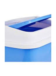 15L Swivel Waste Bin with Swing Lid – Desktop & Office Trash Can, Pearl Blue & Light Blue 2