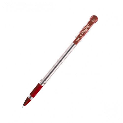 Cello Fine Grip Ball Pen – 0.7mm Tip, Red Ink (Pack of 12) – Smooth Writing, Comfortable Grip 2