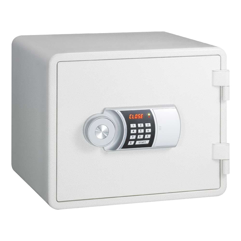 Eagle Safe YES-M015D Fire-Resistant Digital Safe – Secure Home & Office Security Safe with Electronic Lock and Override Key, Compact Steel Construction, Grey Finish