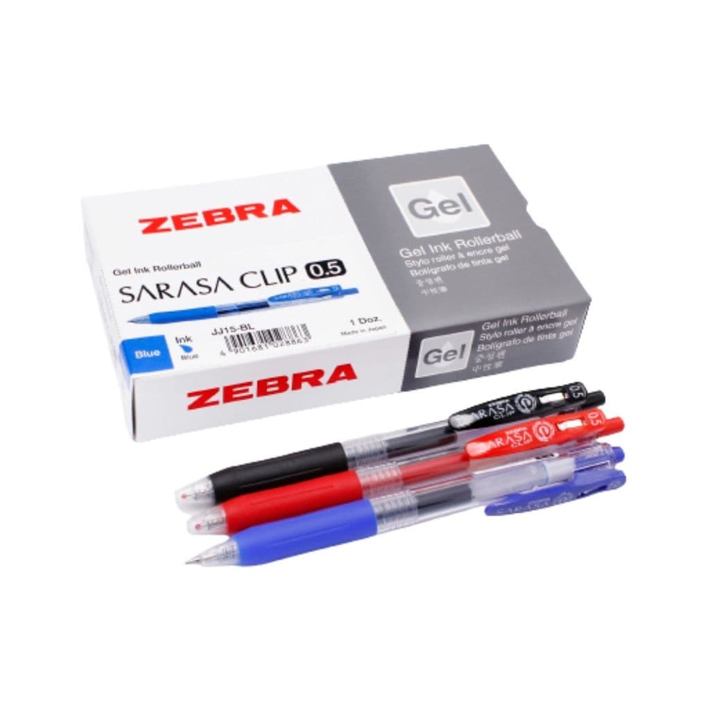 Zebra Sarasa- Rollerball Gel Ink Pen, 0.5mm, Red 10