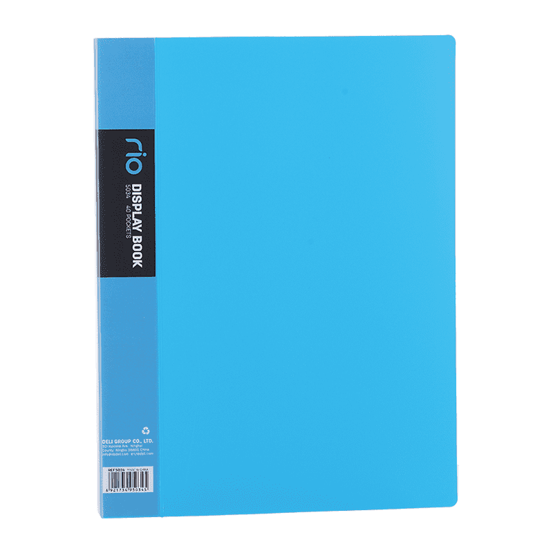 Deli E5034 Display Book Rio – A4, 40 Pockets Document Folder for Office & School