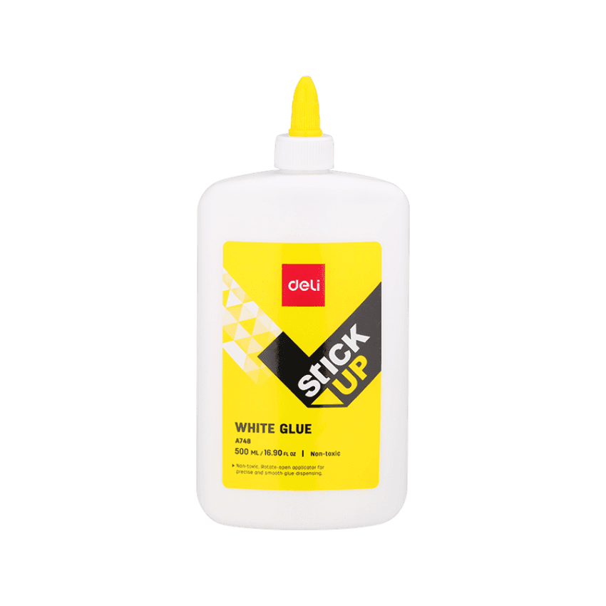 Deli CA74813 White Glue – 500ml | Strong PVA Adhesive for Paper, Crafts & School Projects