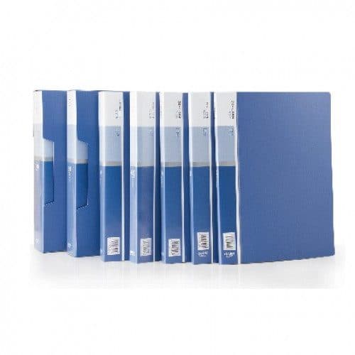 Deli E5004 Display Book – A4, 40 Pockets Document Folder for Office & School, Blue 2