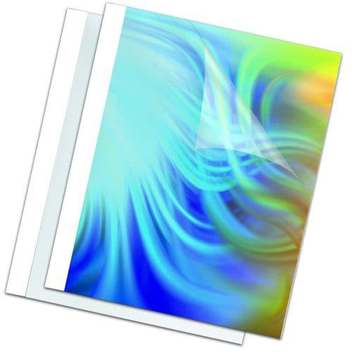 Fellowes Thermal Binding Covers – 4mm Spine Thickness, Pack of 100 – Slim Document Covers for Thermal Binding