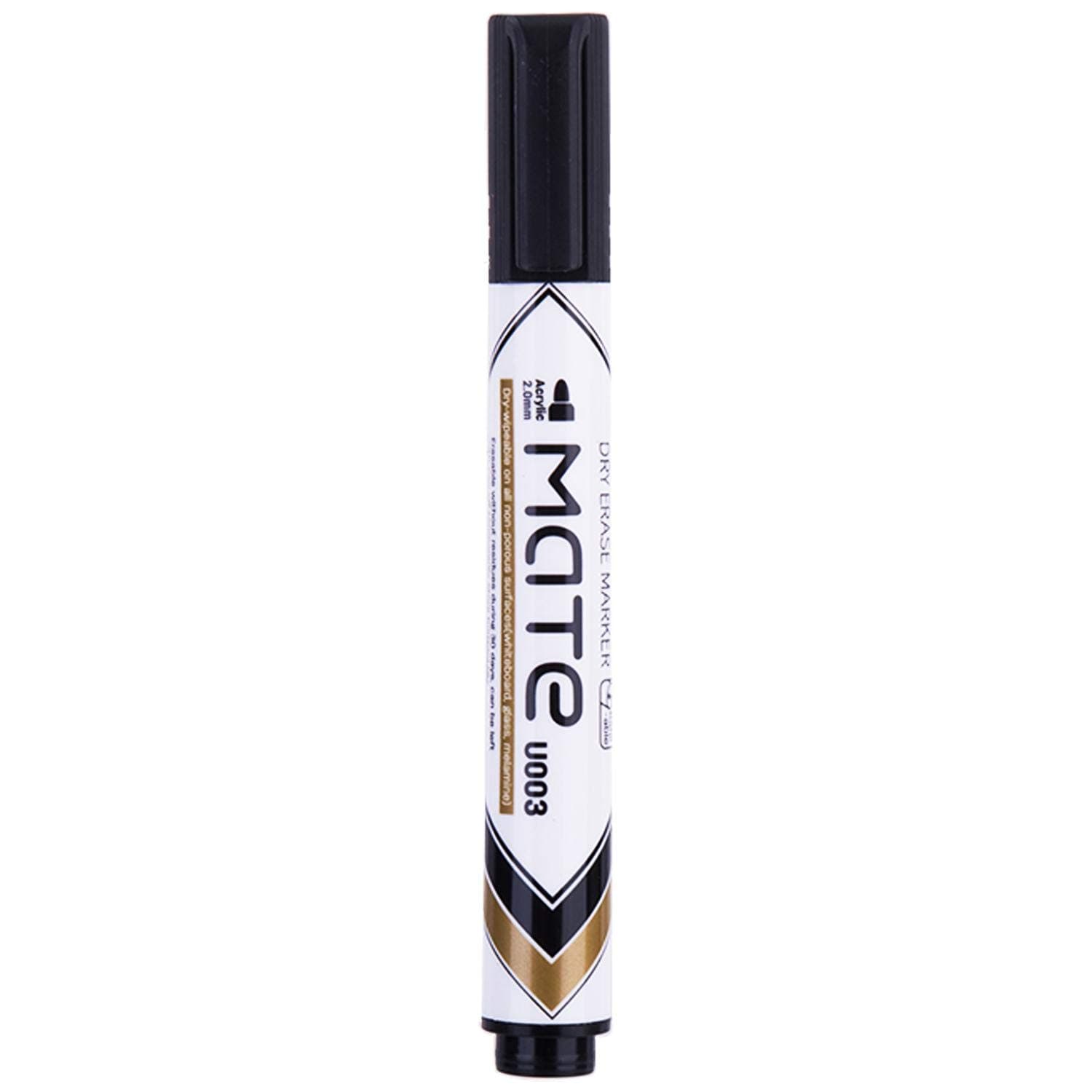 Deli Whiteboard Dry Erase Markers – Black, Bullet Tip 2.0mm (Pack of 12) – Office, School & Home Use 2