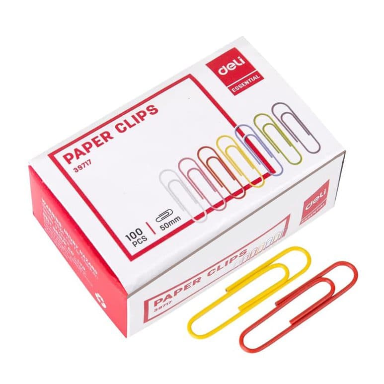 Colored Paper Clips – 50mm, Pack of 100 | Office & School Stationery Supplies