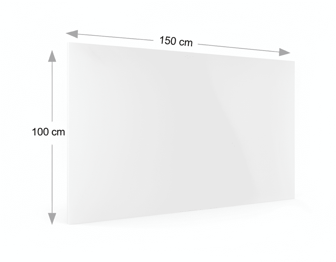 Frameless Magnetic Glass Whiteboard 100×150 cm – Tempered Glass Dry Erase Board Wall Mounted 2