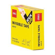 Deli EA30110 Invisible Magic Tape – 18mm×50μm×33m | 12 Rolls/Box | Clear Adhesive Tape for Office, School & Crafts 2