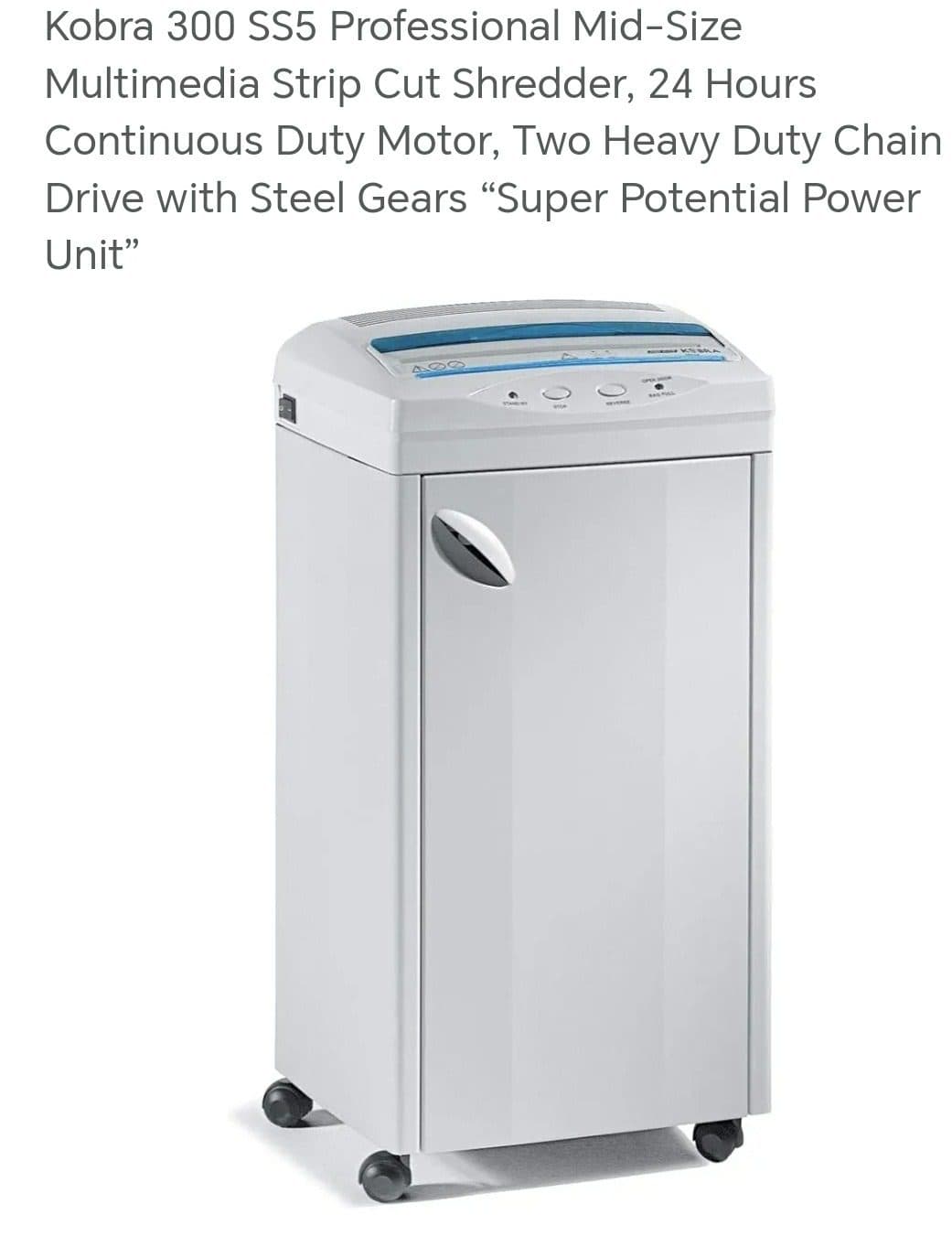 Kobra 300 SS5 Professional Shredder 2