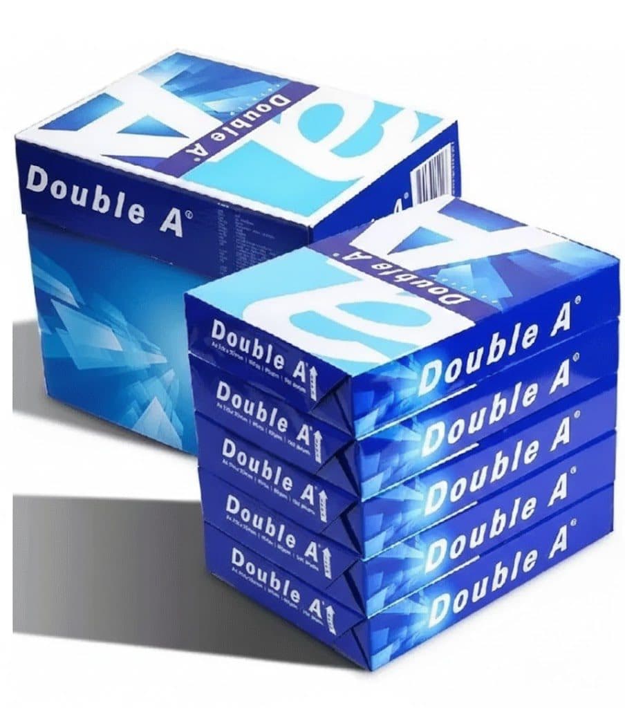 Double A A4 Copier Paper – 80 GSM, 5 Reams (2,500 Sheets), High-Quality Multipurpose Printing & Office Paper