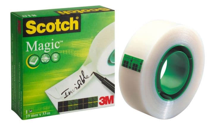 3M Scotch 810 Tape Magic – 19mm, Transparent Matte Clear | Office & School Adhesive Tape 2