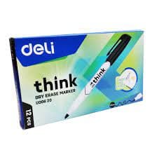 Deli Whiteboard Dry Erase Markers – Black, Bullet Tip (Pack of 12) – Office, School & Classroom Use 2