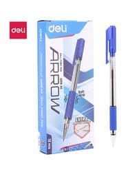 Deli Arrow Ball Point Pen – 0.5mm, Blue (Pack of 12) – Smooth Writing for Office, School & Home