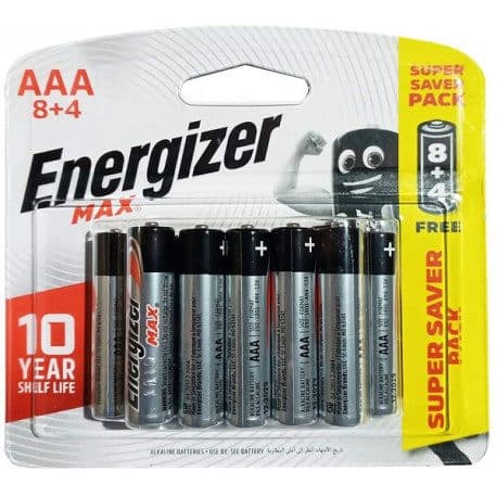 Energizer Max AAA Alkaline Batteries – Pack of 12 – Long-Lasting, Leak-Resistant Power for Household & Everyday Devices