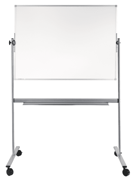 Legamaster Professional Revolving Whiteboard 100×150 cm – Double-Sided Magnetic Dry Erase Board on Mobile Stand with Lockable Wheels