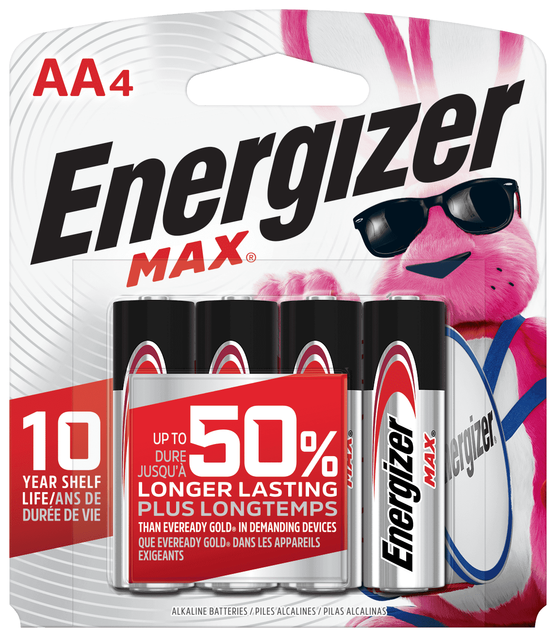 Energizer Max AA Alkaline Batteries – 1.5V, Pack of 4 – Long-Lasting, Leak-Resistant Power for Everyday Household & Office Devices