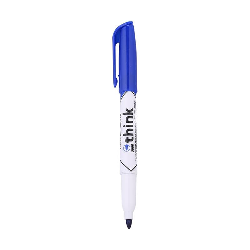 Deli Whiteboard Dry Erase Markers – Blue, Bullet Tip (Pack of 12) – Office, School & Classroom Use