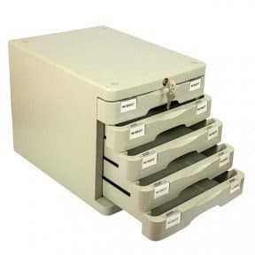 5-Drawer Document Filing Cabinet with Key Lock – Metal Office Storage Cabinet for Secure Document Organization – Ideal for A4, Legal, and Foolscap Files