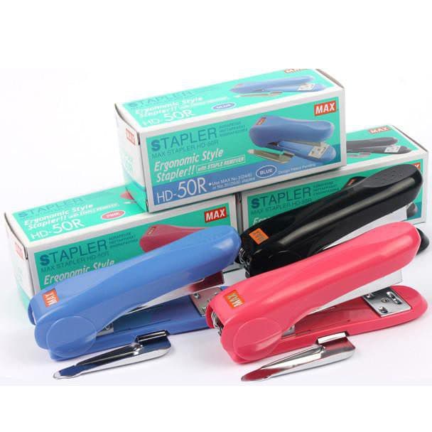 Max HD-50R Stapler with Stapler Remover – Heavy Duty 50 Sheets Capacity, Top Loading, Office & School Use 2