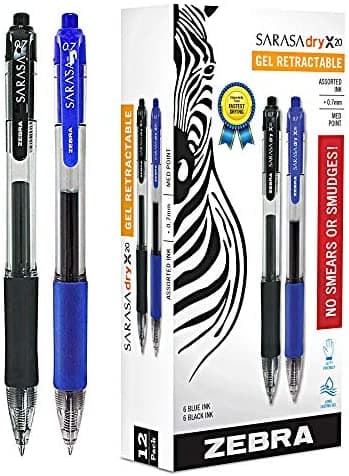 Zebra Sarasa- Rollerball Gel Ink Pen, 0.7mm, Black 1X10