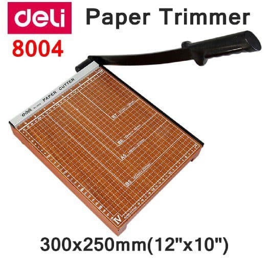 Deli 8004 A4 Paper Cutter with Wooden Base – Precision Guillotine Trimmer