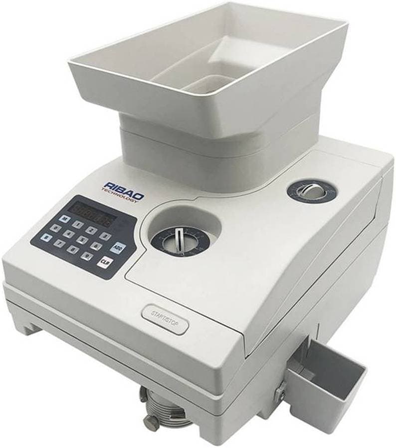 Ribao HCS-3300 High-Speed Heavy Duty Coin Counting Machine | Professional Bank-Grade Coin Sorter with Large Hopper for Bulk Coin Processing 2