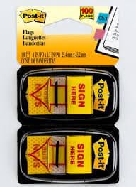 3M Post-it Sign Here Flags 680-9, 50 Flags – Removable Page Markers for Office & Documents 2