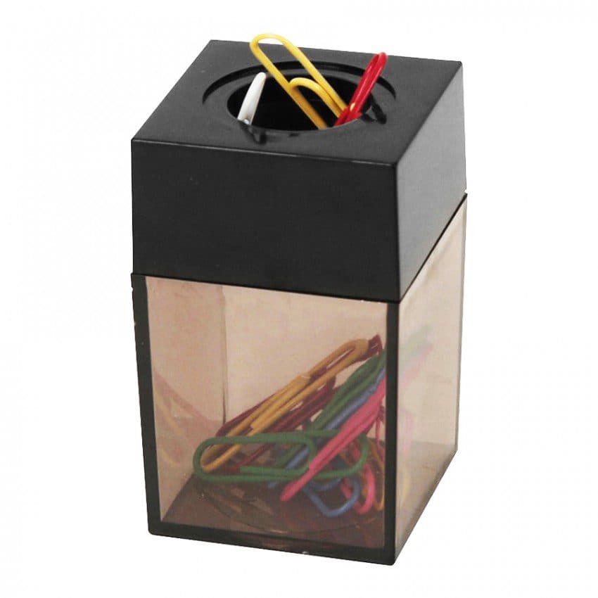 Deli 9881 Magnetic Clip Dispenser – Desktop Paper Clip Holder