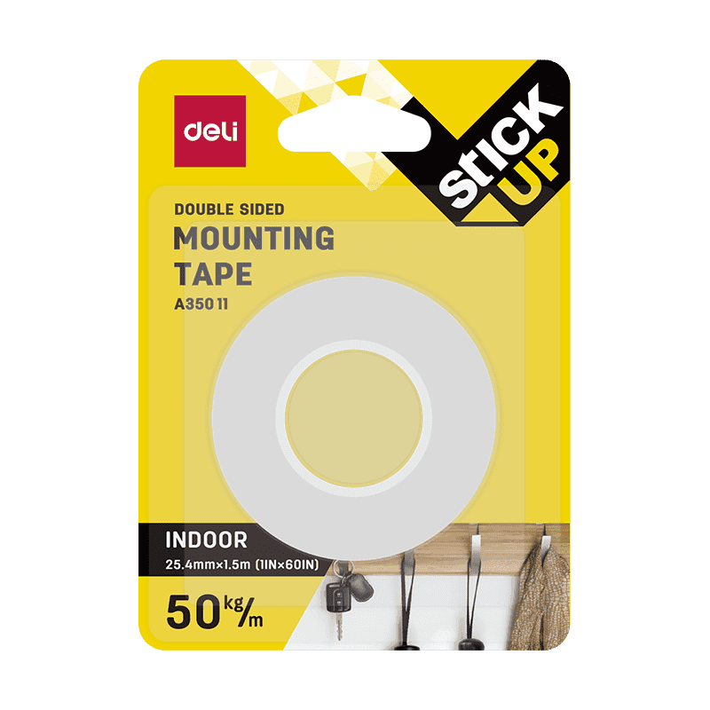 Deli EA35011 Mounting Tape – 25.4mm x 1.5m | Strong Double-Sided Adhesive Tape for Office, School & Crafts