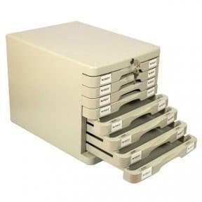 8-Drawer Document Filing Cabinet with Key Lock – Metal Storage Cabinet for Office & Home Use – Secure Filing for Legal, A4, or Foolscap Documents