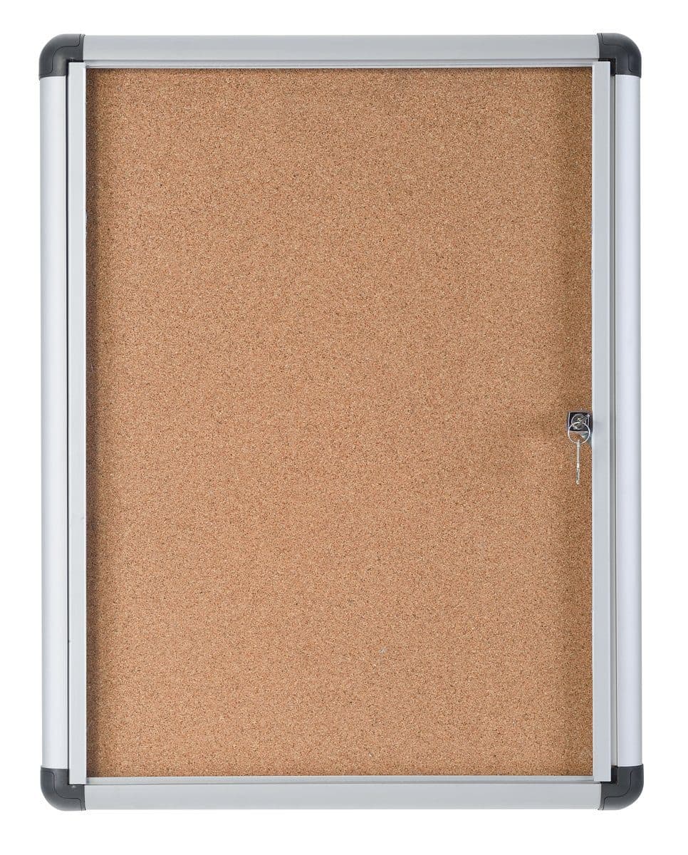 Lockable Cork Notice Board, 50 × 67.4 cm [4 × A4] – Wall-Mount Enclosed Bulletin Board with Locking Acrylic Door for Office, School & Public Display 2